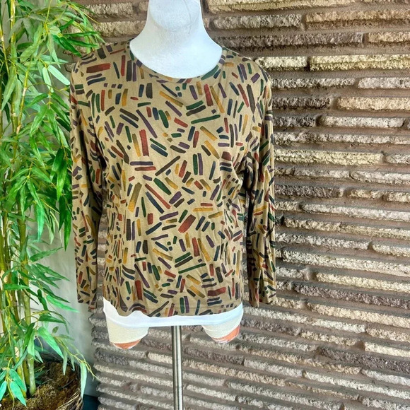 BETS by Canvasbacks Vintage 80s Hooded Jacket and Geometric Print Top Large - Picture 4 of 10